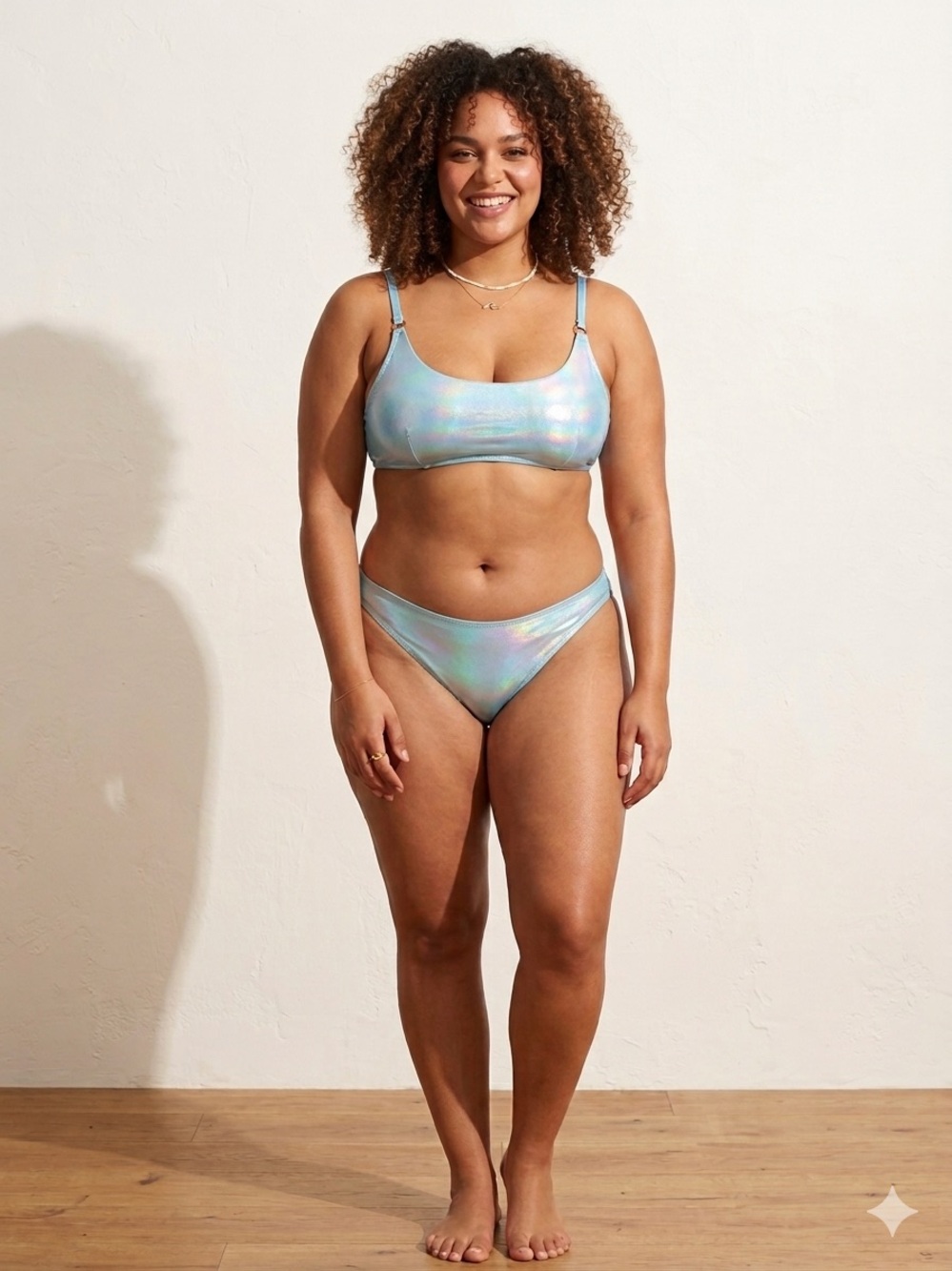 aerie Iridescent Light Blue Bikini Bottoms